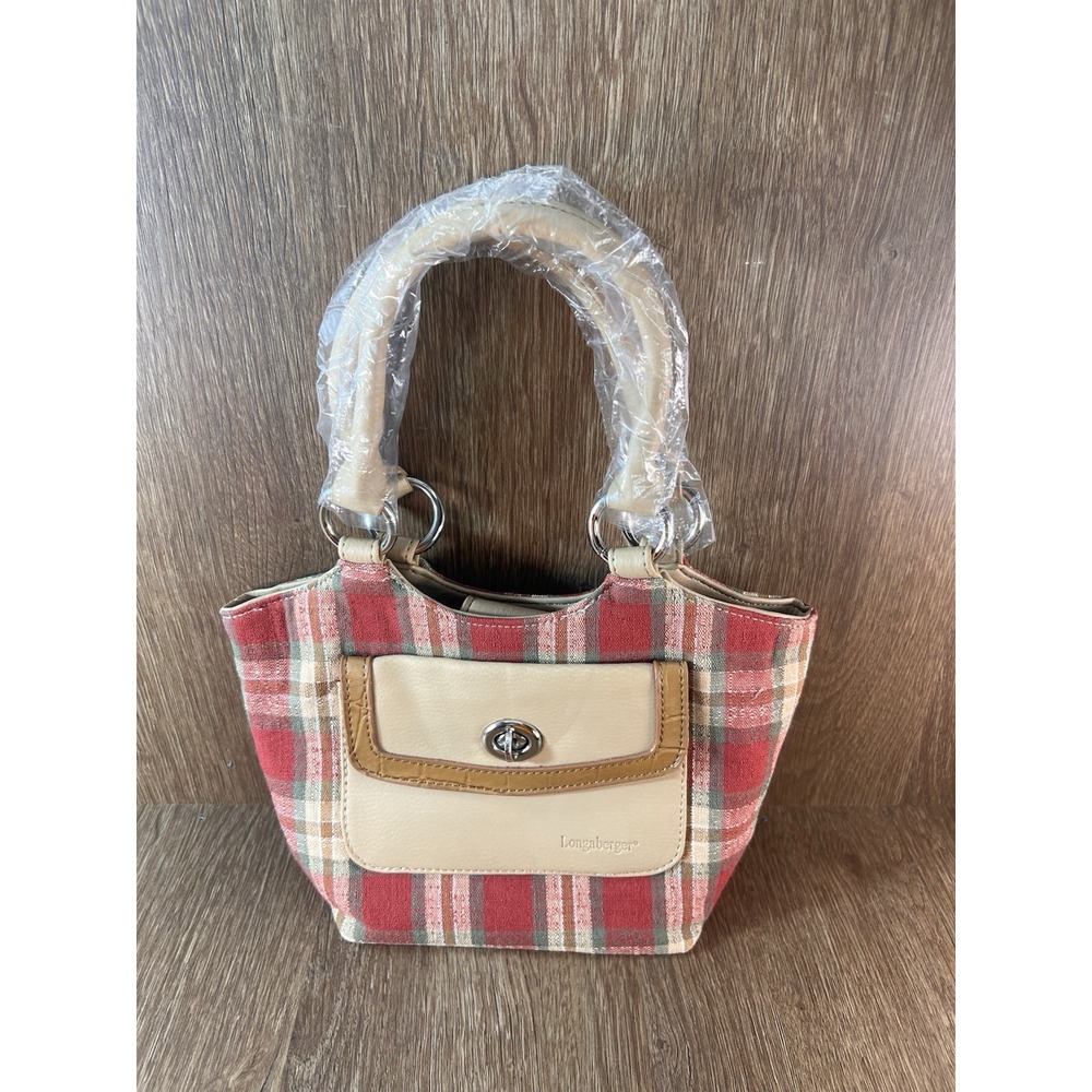 Longaberger Homestead Orchard Park Plaid‎ Small Purse/Handbag NWOT